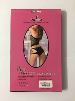 COORDINATO BODY SEX A RETE NERO MISURA UNICA