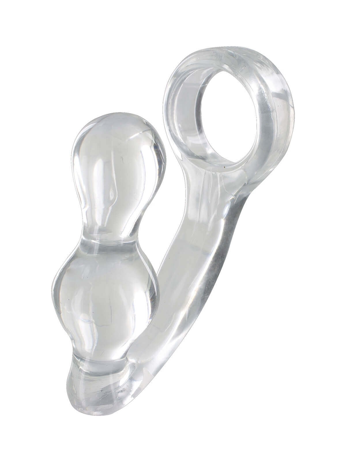 STIMOLATORE PROSTATA PLUG ANALE POWER PLUG & PENISRING CLEAR STIMOLATORE PROSTATA PLUG ANALE POWER PLUG & PENISRING CLEAR