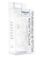 STIMOLATORE PROSTATA PLUG ANALE POWER PLUG & PENISRING CLEAR