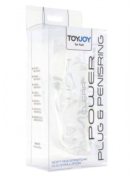 STIMOLATORE PROSTATA PLUG ANALE POWER PLUG & PENISRING CLEAR STIMOLATORE PROSTATA PLUG ANALE POWER PLUG & PENISRING CLEAR