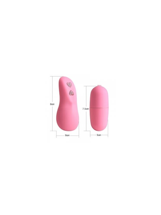 Ovetto Vibrante  Wireless Rosa Cuore 10 Funzioni