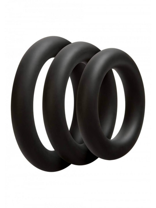Kit di 3 Anelli OptiMALE 3 C-Ring Set Thick Nero