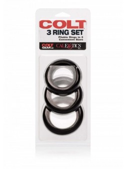 Kit di 3 anelli Colt Neri Colt