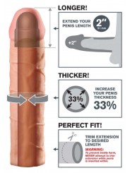 Mega Estensione Pene Fantasy X-Tensions Colore Caramello Brown
