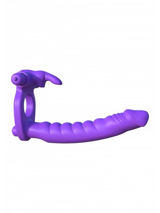 ANELLO CON VIBRATORE RABBIT E ANALE Double Delight ANELLO CON VIBRATORE RABBIT E ANALE Double Delight