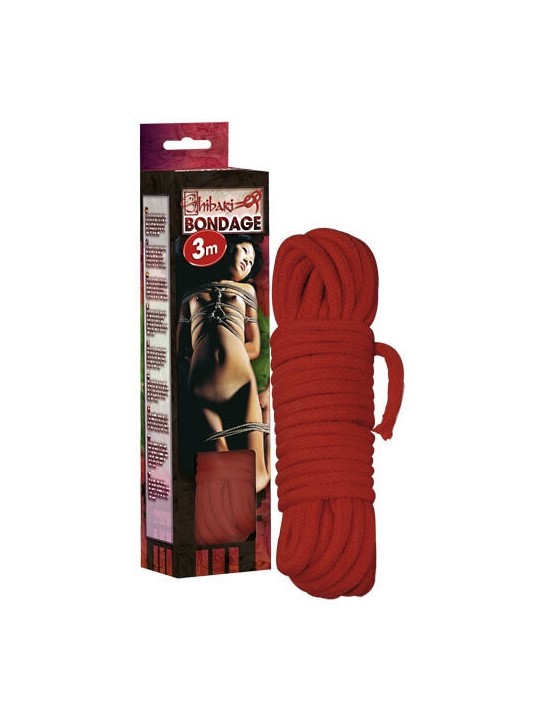 Fune di cotone rossa 3 m