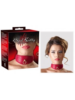 Collare rosso Halsfessel Bad Kitty