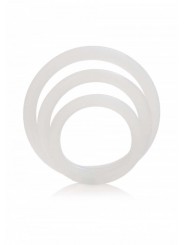 Tris di Anelli Fallici in Silicone Nero_Bianco-Carne