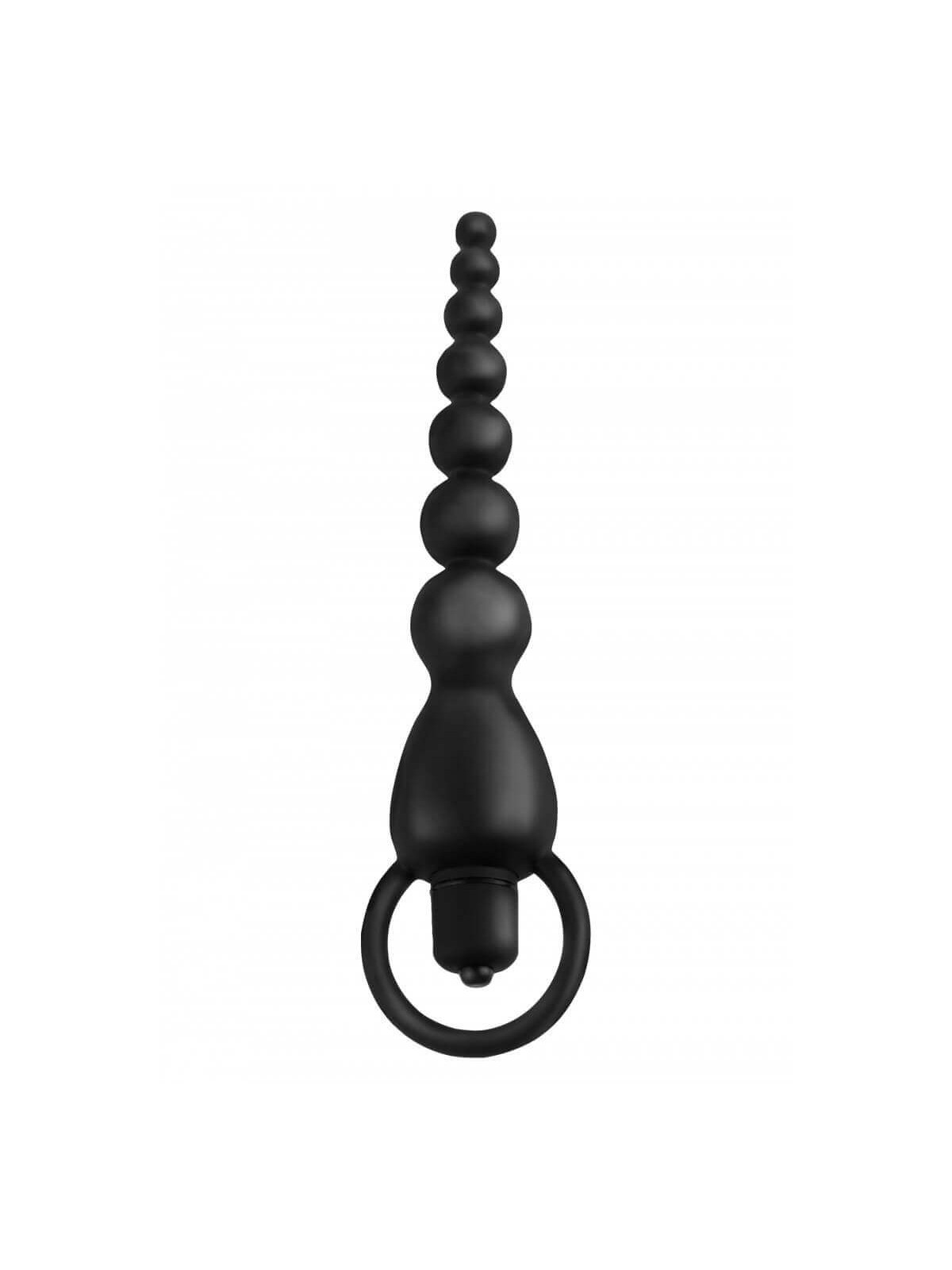 Vibratore Anale VIBRATING SILICONE ANAL BEADS BLACK Vibratore Anale VIBRATING SILICONE ANAL BEADS BLACK