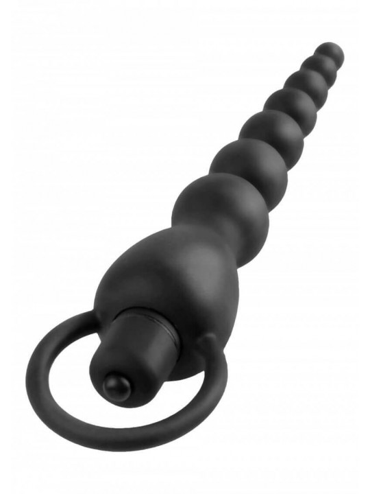 Vibratore Anale VIBRATING SILICONE ANAL BEADS BLACK Vibratore Anale VIBRATING SILICONE ANAL BEADS BLACK