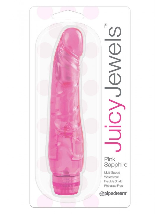 Vibratore Realistico Jelly JUICY JEWELS VIBE PINK SAPPHIRE Vibratore Realistico Jelly JUICY JEWELS VIBE PINK SAPPHIRE