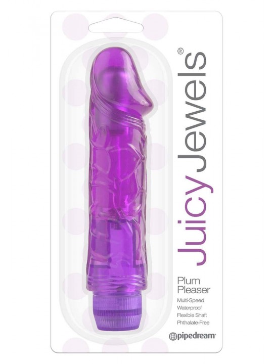 Vibratore Realistico Jelly JUICY JEWELS VIBE PLUM TEASER Vibratore Realistico Jelly JUICY JEWELS VIBE PLUM TEASER