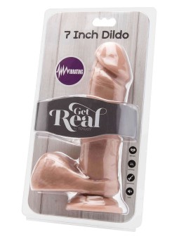 VIBRATORE REALISTICO COCK 7 INCH W/ BALLS FLESH VIBR.