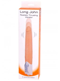 Vibratore Long John Color Carne e Nero
