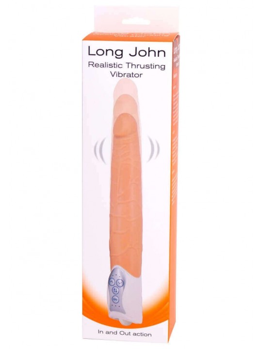 Vibratore Long John Color Carne e Nero