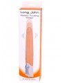 Vibratore Long John Color Carne e Nero