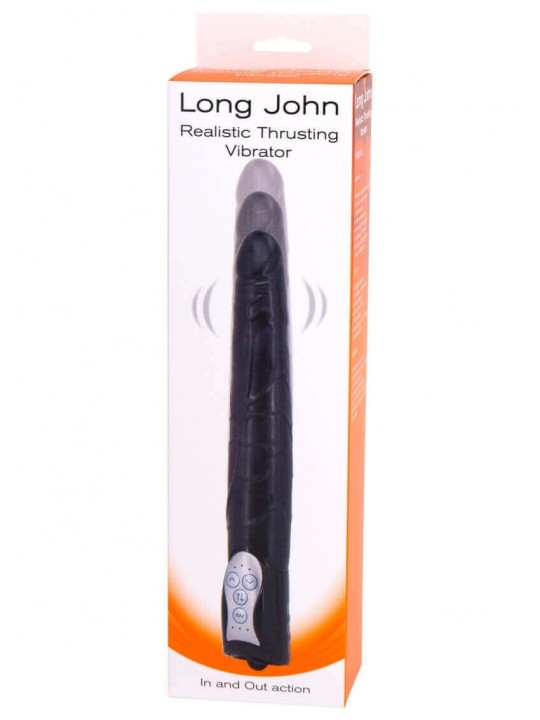 Vibratore Long John Color Carne e Nero