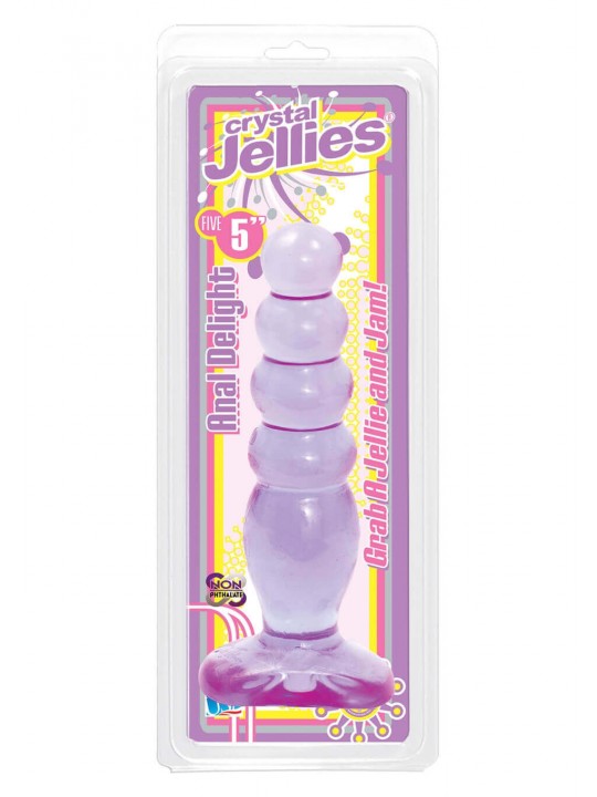 DILDO PLUG ANALE CRYSTAL JELLIES ANAL DELIGHT VIOLA