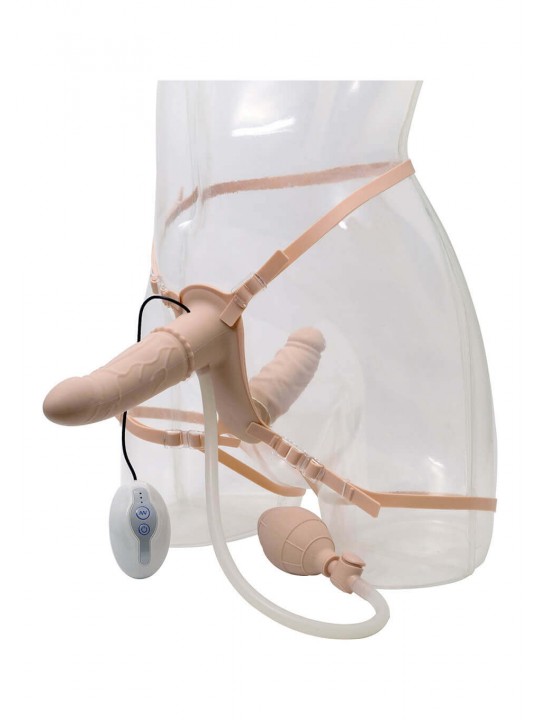 Strap-On Doppio Gonfiabile Con Vibrazione Col. Carne Strap-On Doppio Gonfiabile Con Vibrazione Col. Carne