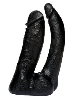 DILDO DOPPIO Naturale Nero 16cm Double Penetrator Vac-U-Lock''