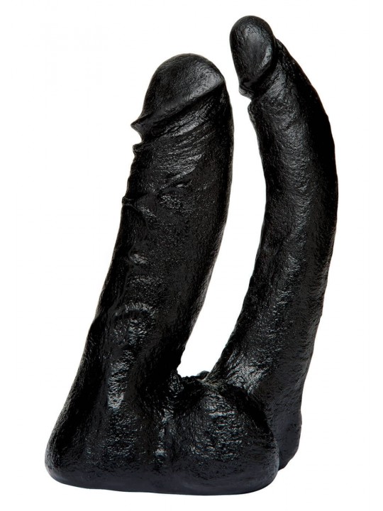 DILDO DOPPIO Naturale Nero 16cm Double Penetrator Vac-U-Lock''