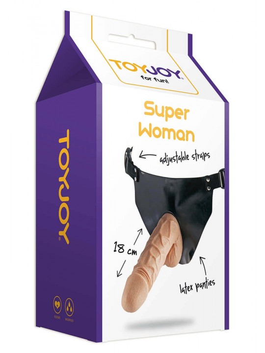 Fallo Strap-On SUPERWOMAN STRAP-ON FLESH Fallo Strap-On SUPERWOMAN STRAP-ON FLESH