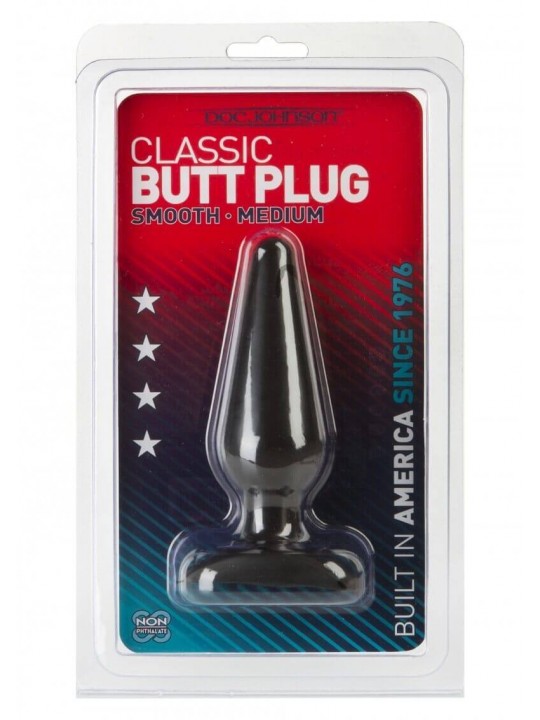 PLUG ANALE BLACK BUTT SMOOTH MEDIUM