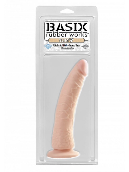 Fallo Realistico Slim 7 Inch with Suction Cup Basix Fallo Realistico Slim 7 Inch with Suction Cup Basix