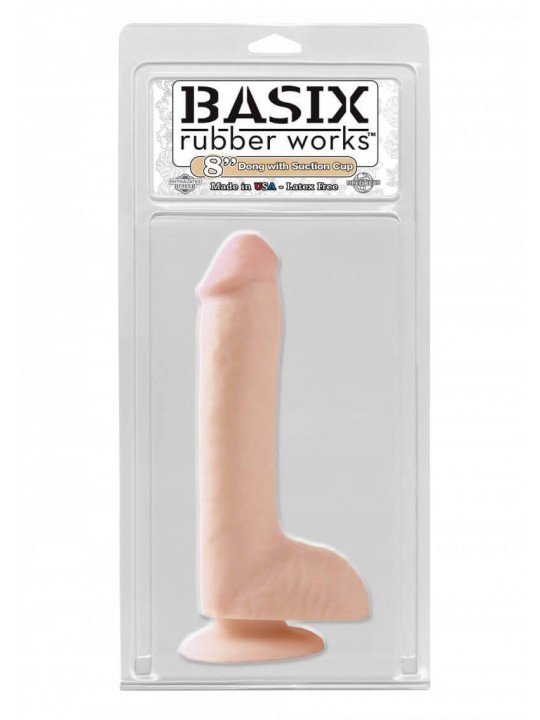 Fallo Realistico Slim 8 Inch with Suction Cup Basix Fallo Realistico Slim 8 Inch with Suction Cup Basix